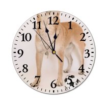 yanfind Fashion PVC Wall Clock Active Adorable Amusing Ball Care Championship Competition Space Creature Cute Dog Mute Suitable Kitchen Bedroom Decorate Living Room
