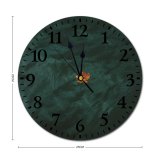 yanfind Fashion PVC Wall Clock Aqua Autumn Botany Calm Clear Colorful Fall Foliage From Above Golden Mute Suitable Kitchen Bedroom Decorate Living Room