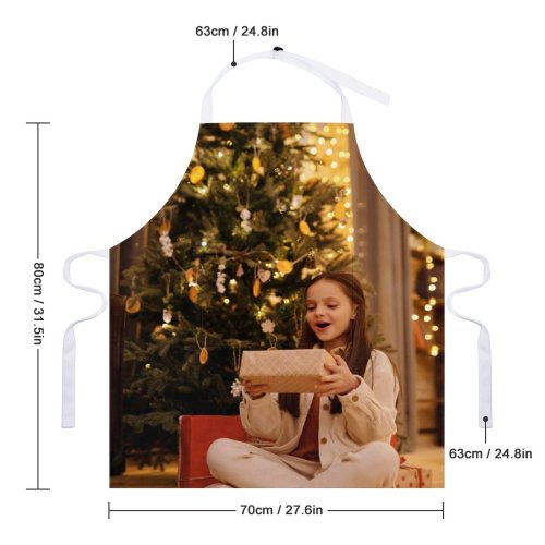 yanfind Custom aprons Adolescent Home Charming Cheerful Christmas Atmosphere Eve Present Season Time Tree white white-style1 70×80cm