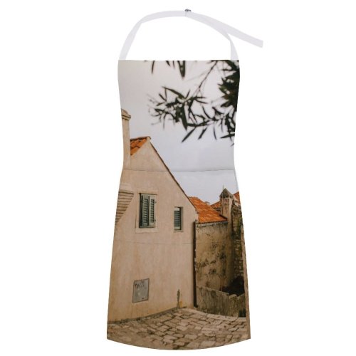 yanfind Custom aprons Accommodation Aged Apartment Architecture Block Building Chimney City Cobblestone Community Condominium Construction white white-style1 70×80cm