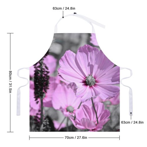 yanfind Custom aprons Flower Garden Monochromatic Pretty Love Peace Care Health Summer white white-style1 70×80cm
