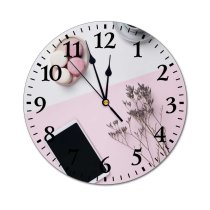 yanfind Fashion PVC Wall Clock Art Health Treatment Still Container Pill Mute Suitable Kitchen Bedroom Decorate Living Room