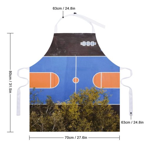 yanfind Custom aprons Action Active Aerial Basket Basketball Competition Construction Court Drone Entertain Exercise Foliage white white-style1 70×80cm