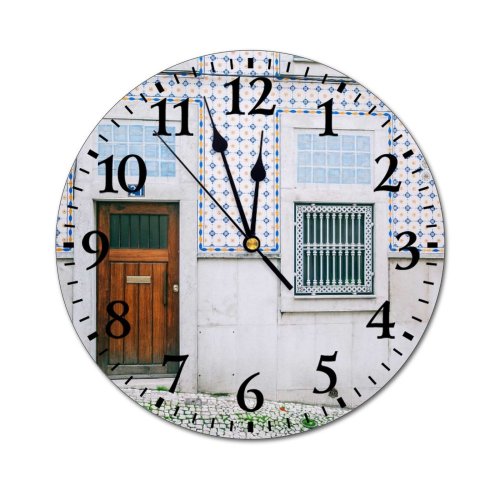 yanfind Fashion PVC Wall Clock Accommodation Apartment Architecture Area Block Building City Community Complex Construction Contemporary Daylight Mute Suitable Kitchen Bedroom Decorate Living Room