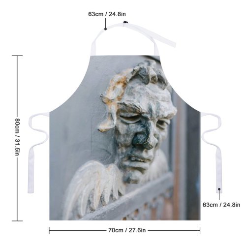 yanfind Custom aprons Aged Angel Architecture Art Bas Relief Blurred Carved Daylight Decor Decorative white white-style1 70×80cm