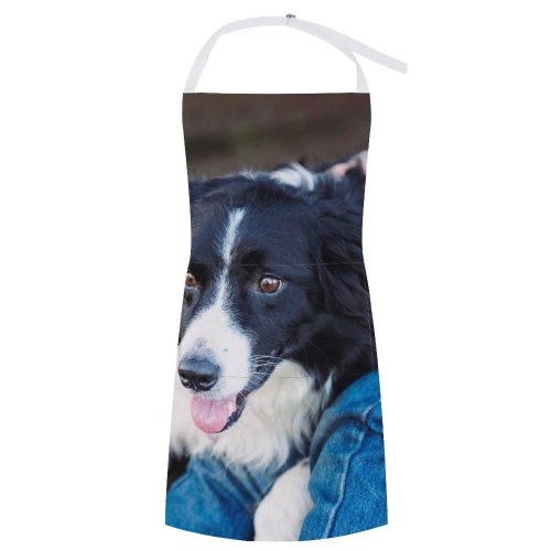 yanfind Custom aprons Adorable Portrait Cute Jeans Depth Field Dog Eyes Focus Furry white white-style1 70×80cm
