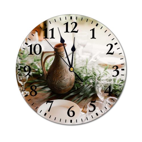yanfind Fashion PVC Wall Clock Arrangement Banquet Beverage Candle Celebrate Crystal Cutlery Daylight Decor Decoration Dine Mute Suitable Kitchen Bedroom Decorate Living Room