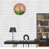 yanfind Fashion PVC Wall Clock Beauty Botany Colorful Space Cultivation Daylight Ecology From Above Greenery Grow Mute Suitable Kitchen Bedroom Decorate Living Room