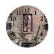 yanfind Fashion PVC Wall Clock Aged Apartment Architecture Brick Building City Cityscape Colorful Concrete Construction Crumble Damage Mute Suitable Kitchen Bedroom Decorate Living Room
