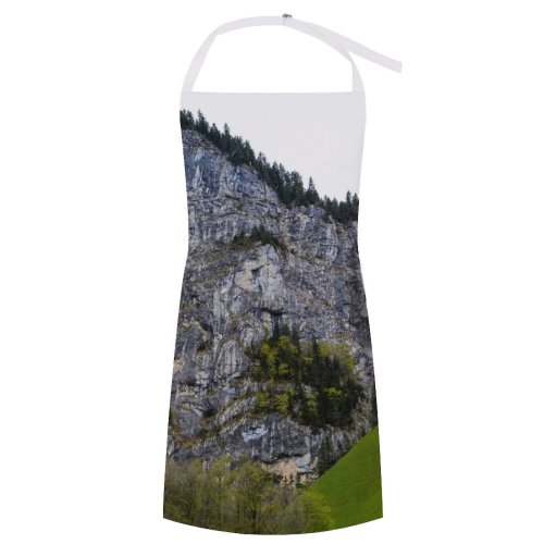 yanfind Custom aprons Adventure Breathtaking Calm Cascade Cliff Coniferous Destination Explore Flow Forest Formation From white white-style1 70×80cm