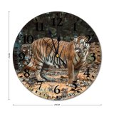 yanfind Fashion PVC Wall Clock Attentive Biology Calm Cat Creature Daytime Ecosystem Endangered Fauna Forest Fur Gaze001 Mute Suitable Kitchen Bedroom Decorate Living Room