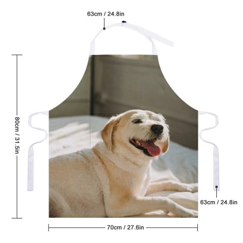 yanfind Custom aprons Adorable Bed Bedroom Bedsheet Blurred Comfort Cozy Creature Cute Dog Enjoy white white-style1 70×80cm