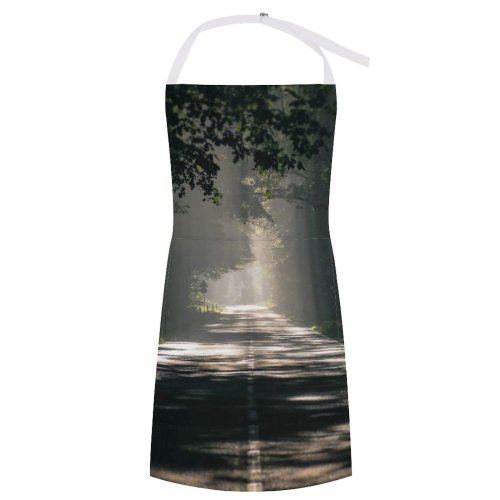yanfind Custom aprons 4k Asphalt Dark Dawn Desktop Fog Forest Guidance Haze Landscape Light Mist white white-style1 70×80cm