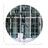 yanfind Fashion PVC Wall Clock Accommodation Apartment Building Chandelier Classic Clean Construction Decor Decoration Decorative Door Dwell Mute Suitable Kitchen Bedroom Decorate Living Room