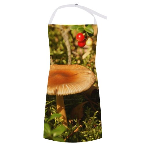 yanfind Custom aprons Mushroom Berry Berries Forest Litter Grass Poland Autumn Fall white white-style1 70×80cm