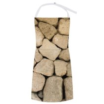 yanfind Custom aprons Stone Outdoor Closeup Pebble Heap Decoration Cement Rough Floor Natural River Rock white white-style1 70×80cm