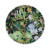 yanfind Fashion PVC Wall Clock Assorted Backdrop Botanical Botany Colorful Space Daylight Different Ecology From Mute Suitable Kitchen Bedroom Decorate Living Room