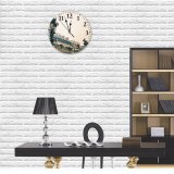 yanfind Fashion PVC Wall Clock Architecture Buildings City Daylight Exterior France Historic Historical Old Town Outdoors Mute Suitable Kitchen Bedroom Decorate Living Room