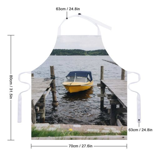 yanfind Custom aprons 018 white white-style1 70×80cm