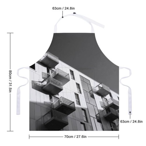 yanfind Custom aprons Architectural Design Architecture Building Clouds Glass Items Shot Outdoors Sky white white-style1 70×80cm