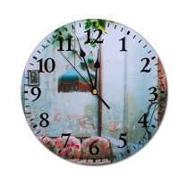 yanfind Fashion PVC Wall Clock Aged Apartment Battered Chandelier Coach Column Decay Decor Decoration Design Dwell Estate Mute Suitable Kitchen Bedroom Decorate Living Room