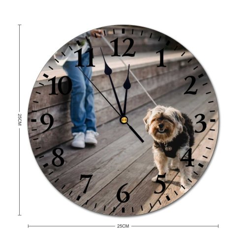 yanfind Fashion PVC Wall Clock Adorable Anonymous Attentive Calm Care Child Childhood Crop Curious Cute Mute Suitable Kitchen Bedroom Decorate Living Room