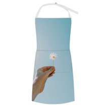 yanfind Custom aprons Arm Beautiful Flower Daisy Delicate Faceless Light Oxeye white white-style1 70×80cm