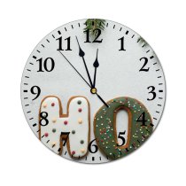 yanfind Fashion PVC Wall Clock Baked Branch Celebrate Christmas Colorful Congratulate Coniferous Cookie Creative December Decoration Delicious Mute Suitable Kitchen Bedroom Decorate Living Room