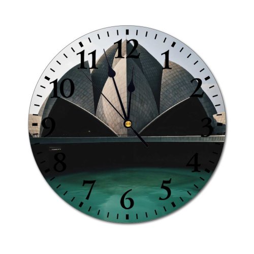 yanfind Fashion PVC Wall Clock Apartment Architecture Art Building Cement Clean Clear Concrete Construction Contemporary Decor Design Mute Suitable Kitchen Bedroom Decorate Living Room