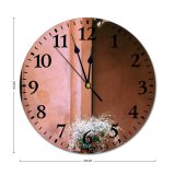 yanfind Fashion PVC Wall Clock Aged Arch Beverage Bloom Bouquet Breakfast Coffee Crockery Cup Dinnerware Mute Suitable Kitchen Bedroom Decorate Living Room