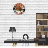 yanfind Fashion PVC Wall Clock Box Calm Carnival Carpet Celebrate Cloth Colorful Decorative Design Dog Event Mute Suitable Kitchen Bedroom Decorate Living Room