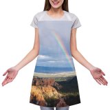 yanfind Custom aprons Arid Bryce Canyon Clouds Dawn Daylight Desert Double Rainbow Dry Erosion Evening white white-style1 70×80cm