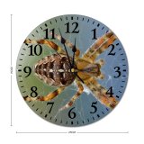 yanfind Fashion PVC Wall Clock Arachnid Closeup Insect Insects Legs Macro Web Wolf Mute Suitable Kitchen Bedroom Decorate Living Room