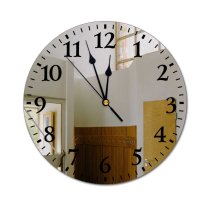 yanfind Fashion PVC Wall Clock Accommodation Apartment Building Ceiling Cement Community Complex Concrete Condominium Door Doorway Dwell Mute Suitable Kitchen Bedroom Decorate Living Room