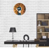yanfind Fashion PVC Wall Clock Accessory Anonymous Appearance Arm Raised Attire Bare City Design Door Dress Mute Suitable Kitchen Bedroom Decorate Living Room