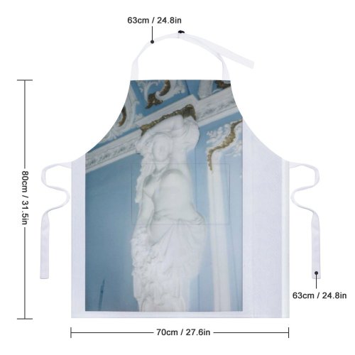 yanfind Custom aprons Aged Ancient Architecture Art Bas Relief Beautiful Building Classic Column Destination white white-style1 70×80cm