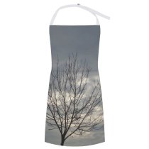 yanfind Custom aprons Outdoors Lonely Tree Park Sky Clouds Bird Flying Skyscape Natura Branches Winter white white-style1 70×80cm