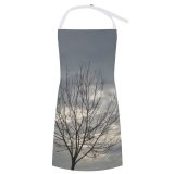 yanfind Custom aprons Outdoors Lonely Tree Park Sky Clouds Bird Flying Skyscape Natura Branches Winter white white-style1 70×80cm