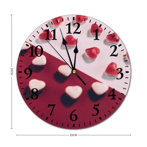 yanfind Fashion PVC Wall Clock Arrangement Candy Celebrate Confectionery Congratulate Creative Cute Delicious Dessert Event February Festive Mute Suitable Kitchen Bedroom Decorate Living Room