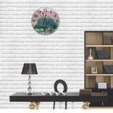 yanfind Fashion PVC Wall Clock Bloom Botanic Botany Bush Calm Countryside Cultivate Daylight Daytime Field Flora Floral Mute Suitable Kitchen Bedroom Decorate Living Room