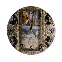 yanfind Fashion PVC Wall Clock Architecture Art Artwork Attract Baroque Basilica Cathedral Catholic Ceiling Chapel Christianity Church Mute Suitable Kitchen Bedroom Decorate Living Room