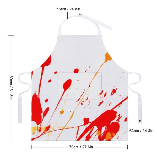 yanfind Custom aprons Splat Impressionist Abstract Art Paintings Palette Oil Colours Colorful Colourful Fine  white-style1 70×80cm