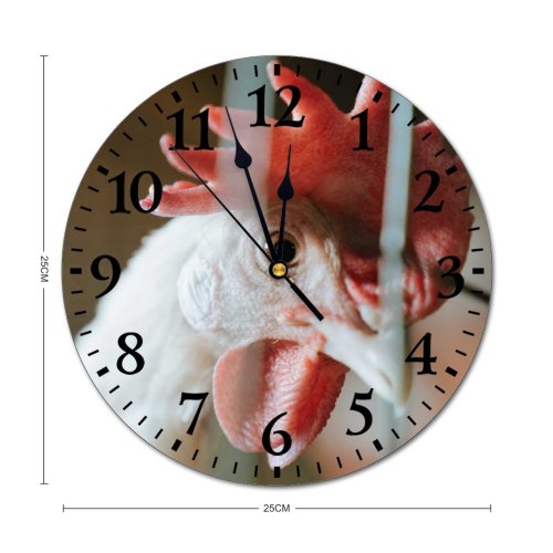 yanfind Fashion PVC Wall Clock Barn Bird Chicken Coop Cock Cockerel Farm Farming Fowl Hen Hencoop Henhouse002 Mute Suitable Kitchen Bedroom Decorate Living Room