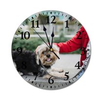 yanfind Fashion PVC Wall Clock Adorable Affection Blurred Bonding Boy Caress Casual Cement Charming Child Childhood City Mute Suitable Kitchen Bedroom Decorate Living Room