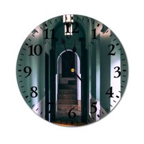 yanfind Fashion PVC Wall Clock Arch Arched Architecture Building Ceiling Clean Construction Corridor Design Detail Doorway Empty Mute Suitable Kitchen Bedroom Decorate Living Room