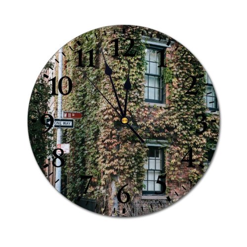 yanfind Fashion PVC Wall Clock Accommodation Apartment Architecture Brick Wall Building City Construction Daylight Daytime Decor002 Mute Suitable Kitchen Bedroom Decorate Living Room