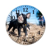 yanfind Fashion PVC Wall Clock Adorable Agriculture Baby Countryside Creature Curiosity Curious Cute Domesticated Enclosure Farming Mute Suitable Kitchen Bedroom Decorate Living Room