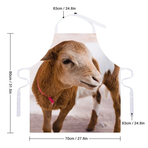 yanfind Custom aprons Adorable Alone Artiodactyla Blurred Bovidae Calm Capra Caprinae Cattle Charming Countryside white white-style1 70×80cm