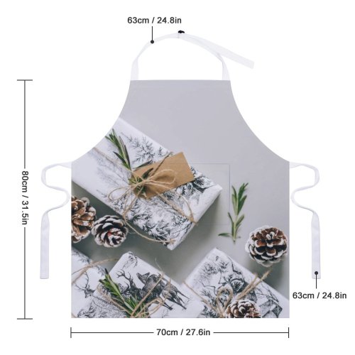 yanfind Custom aprons Acorns Christmas Gifts Presents Season Time Decoration Design Flatlay Holidays Leaf white white-style1 70×80cm
