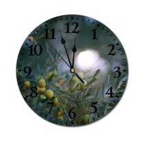 yanfind Fashion PVC Wall Clock Botanic Branch Calm Countryside Dark Delicate Dusk Evening Flora Foliage Fragile Mute Suitable Kitchen Bedroom Decorate Living Room